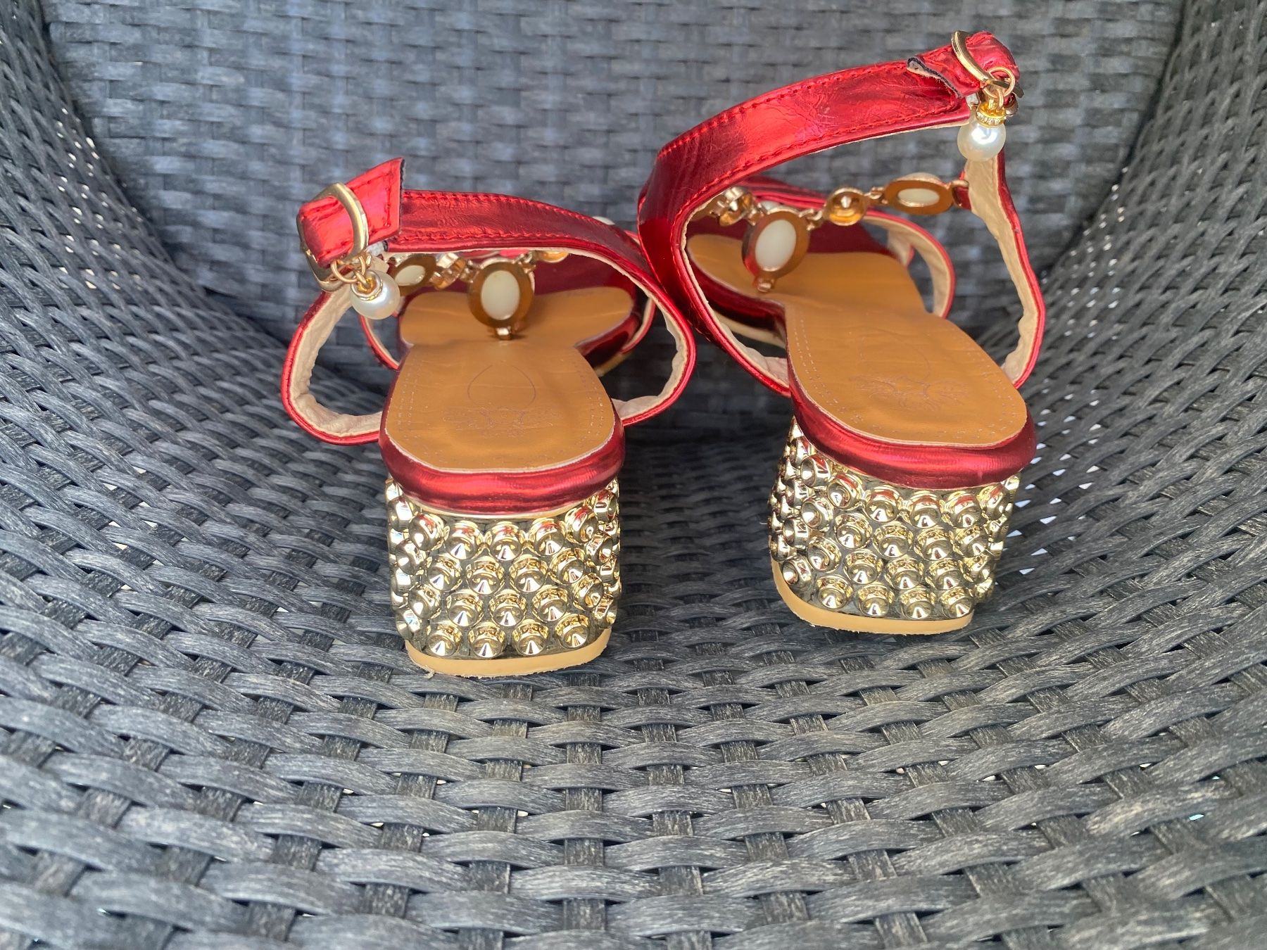 Scarpe da donna: SUMMERTIME - stylischer Sommerschuh mit Perlen, rot, 39 – Usato da Winkel venduto da ferrari2022 7