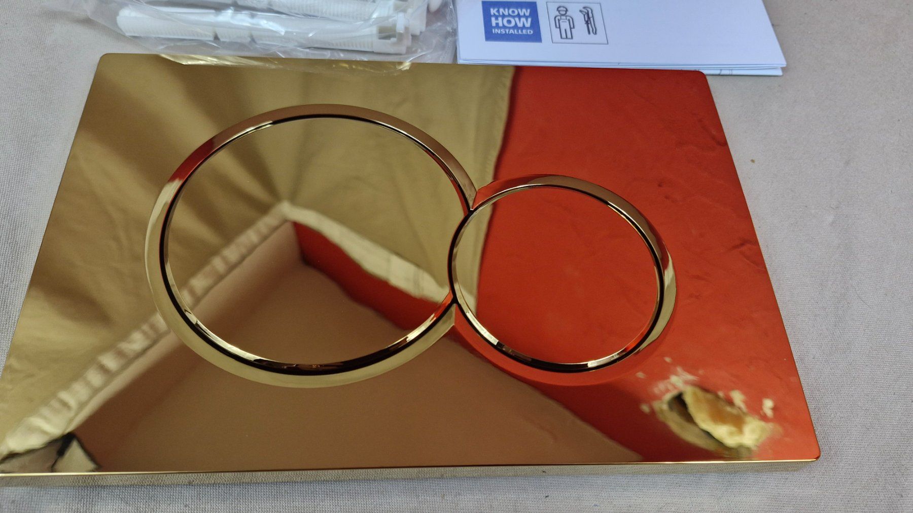 WC: Betätigungsplatte passend zu Geberit Sigma01 gold – Nuovo e nell'imballaggio originale da Dorf venduto da Zur-Lingg 1
