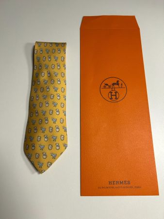 Hermès Vogel Eier Krawatte