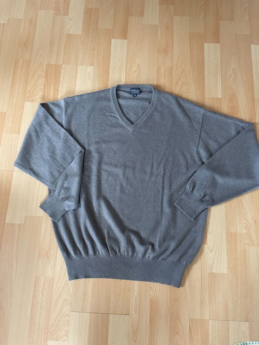 Maglioni & Felpe: Pull Sergio cachemire col V taille 56 XL gris clair – Nuovo (secondo la descrizione) da Vuippens venduto da ale_6gkb