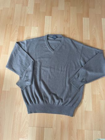 Pull Sergio cachemire col V taille 56 XL gris clair