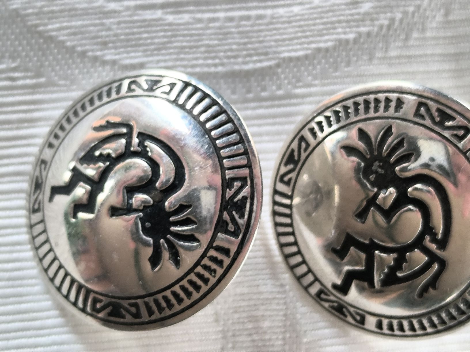 Orecchini pendenti & Orecchini a lobo: Grosse Navajo Sterling Ohrstecker,Kokopelli – Usato da Schaffhausen venduto da gab_v5qf 2