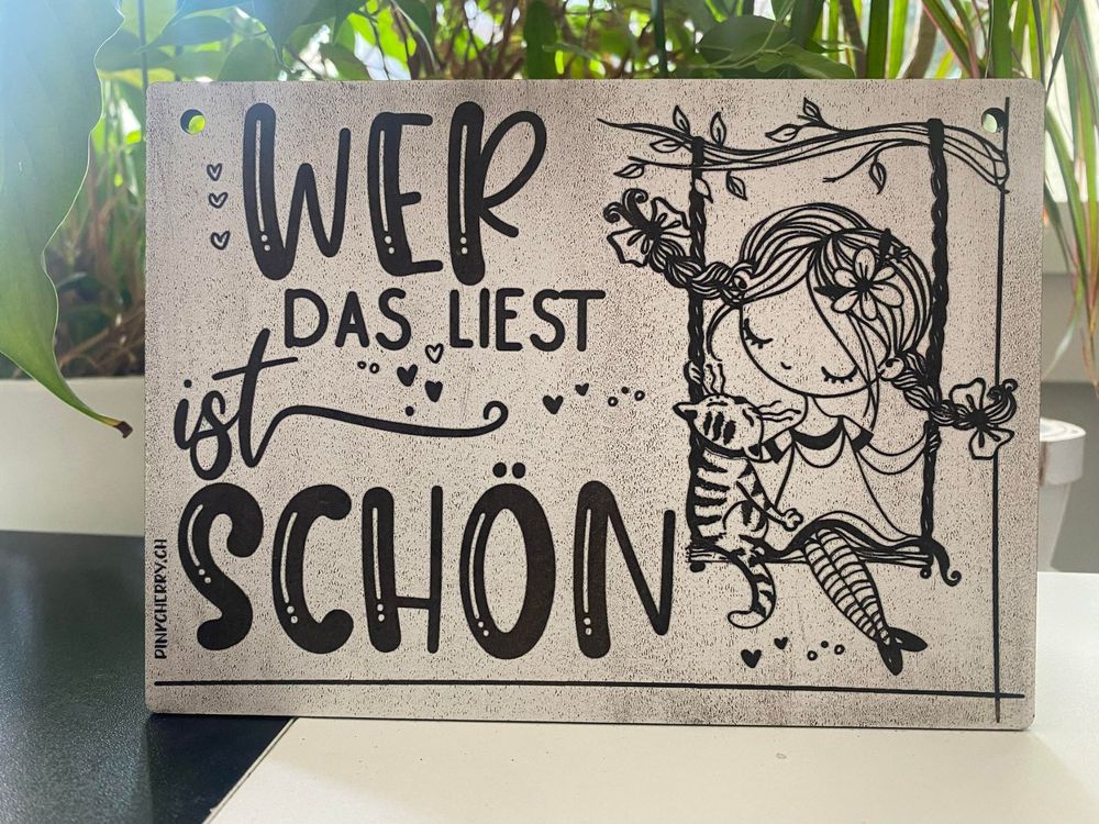 WER DAS LIEST IST SCHÖN SCHILD Kaufen auf Ricardo