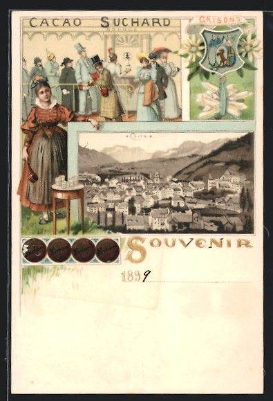 Ansichtskarten: Litho Chur /Coire, Kakao Suchard, Gesell – Gebraucht aus Berlin von bartko-reher
