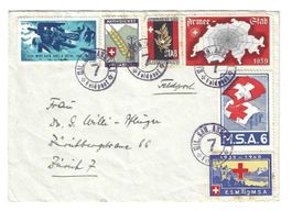 Feldpost-Brief mit reicher Soldatenmarken-Mischfrankatur