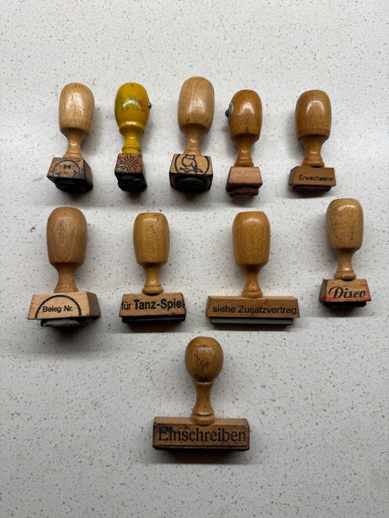 Inkadinkado Holz-Stempel Set – Schloss & Schlüssel, 2 Stück, Aus Hartholz & Gummi