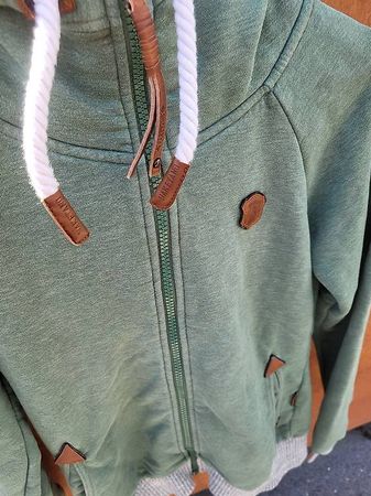 Naketano Kapuzenjacke grün mit Reissverschluss Damen