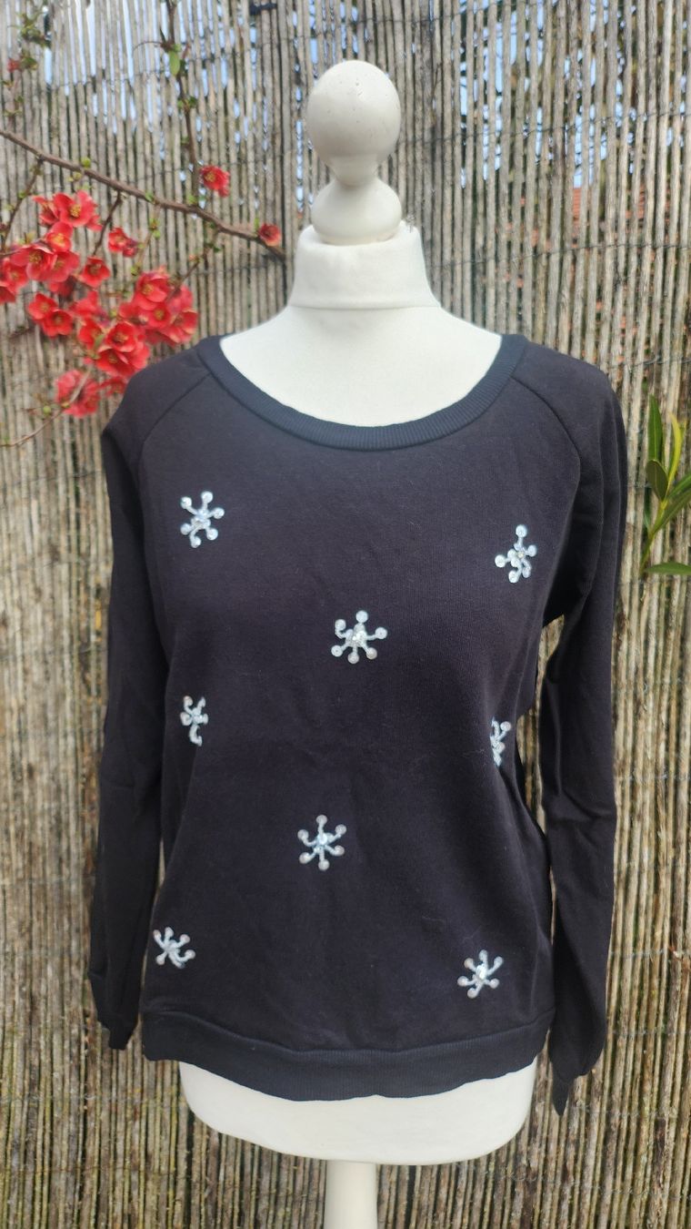 Maglioni & Felpe: Pull noir étoiles perles by Chicorée, taille M, NEUF – Nuovo (secondo la descrizione) da Agiez venduto da chouchanelle
