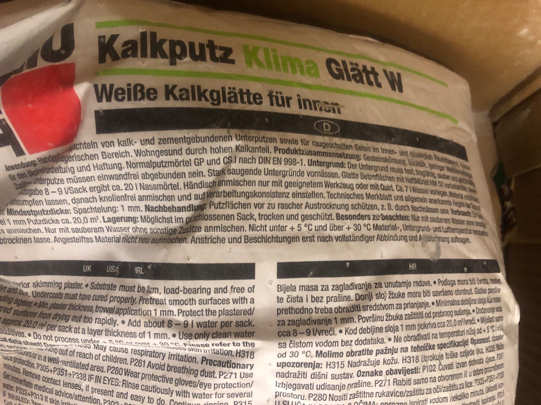 Füllmaterial: Baumit Klima Glätt + kalkputz – Gebraucht aus Lenk-im-simmental von gui_5qh5 1