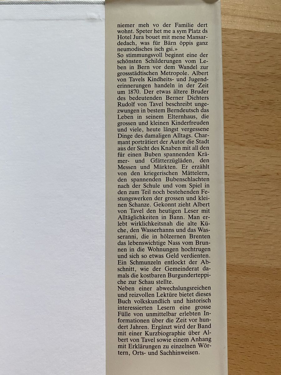 Libri: Bärnerläbe vor hundert Jahre - Albert von Tavel – Usato da Schwarzenburg venduto da Michellu 3