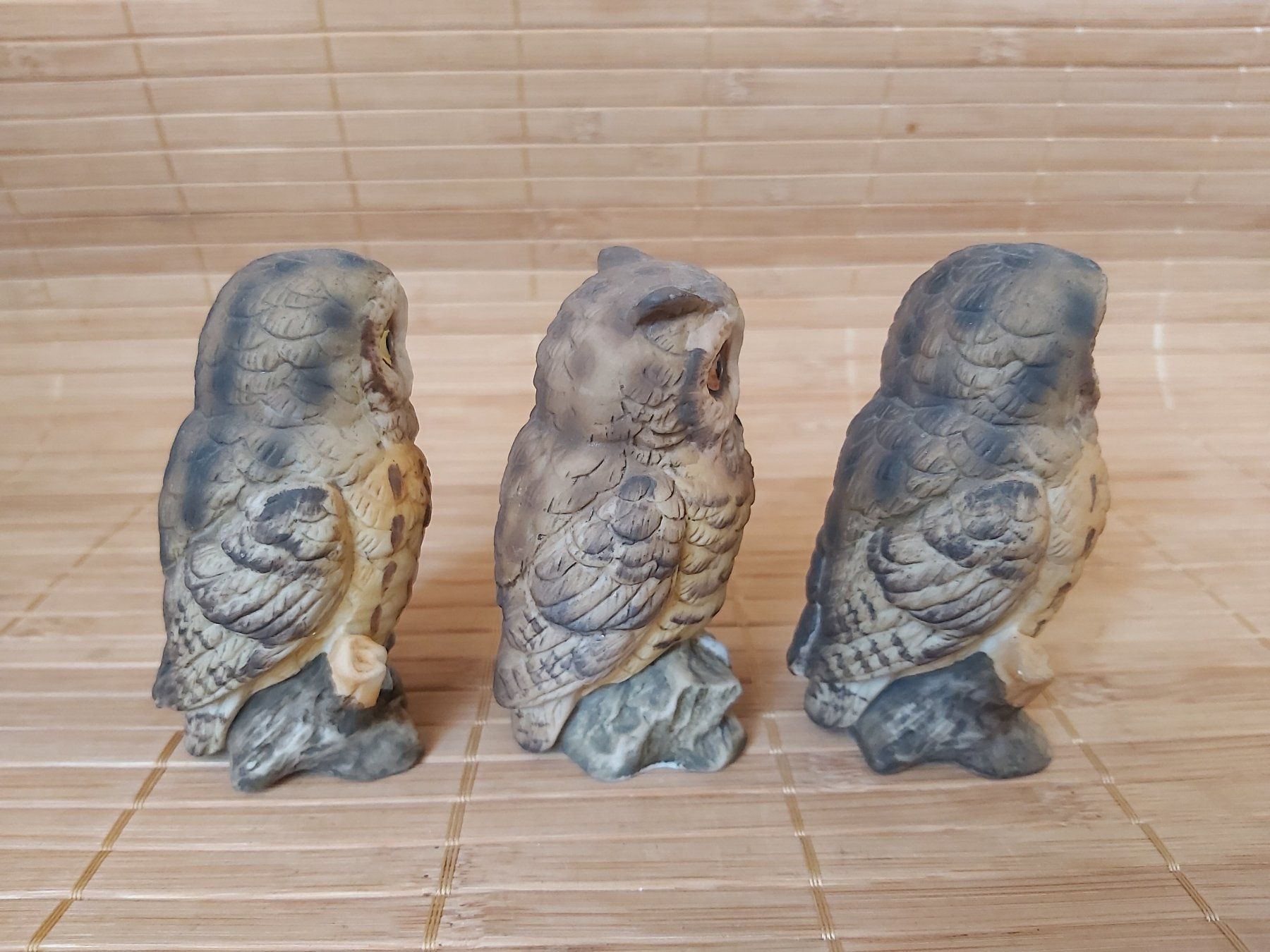Figuren: Versand möglich! 3 Eulen, Uhu, Kauz, Noritake – Gebraucht aus Winterthur von Goldpipau 1