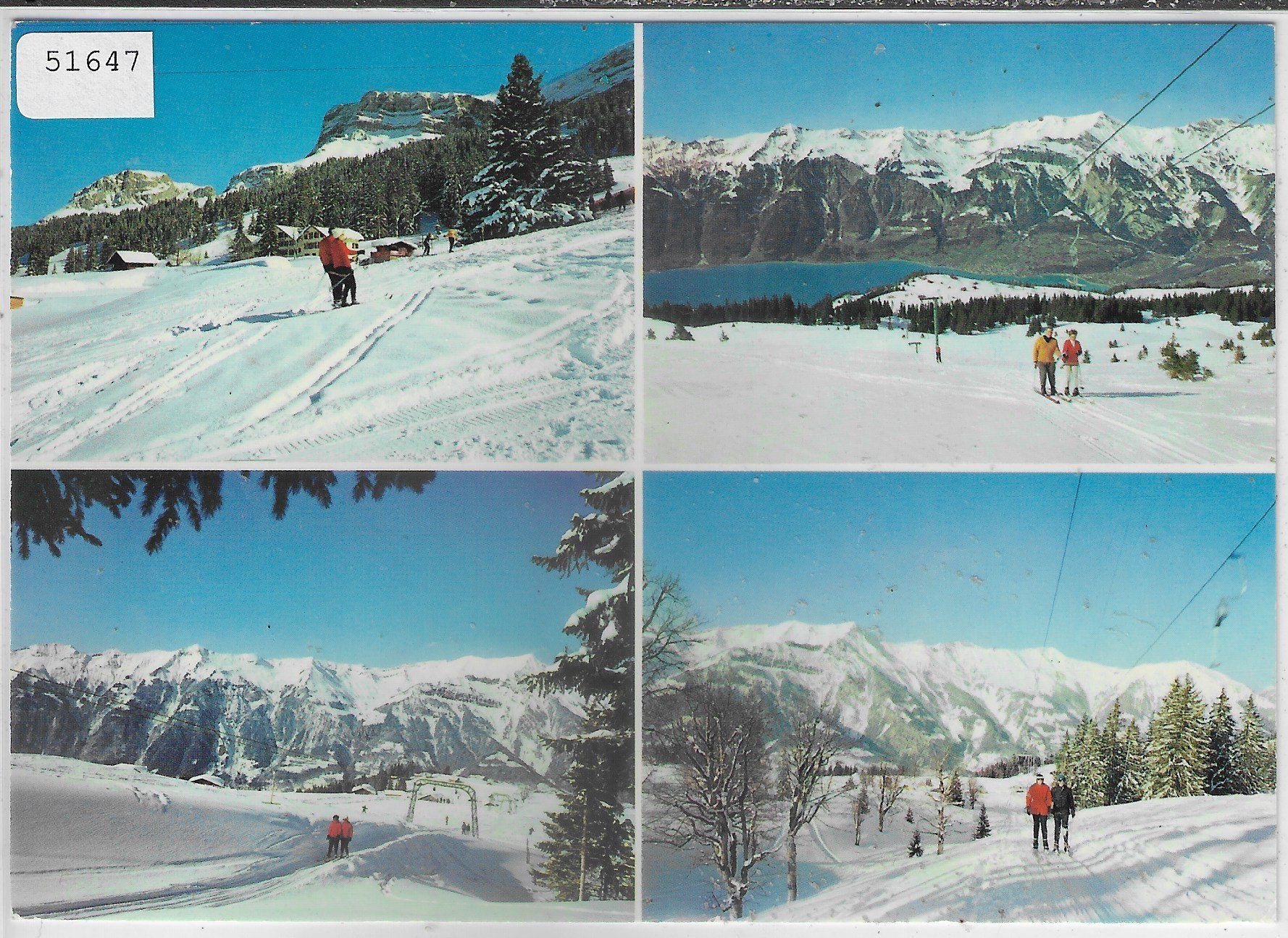 Cartoline postali: Axalp ob Brienz - Skilifte – Usato da Ettingen venduto da Kartenplanet
