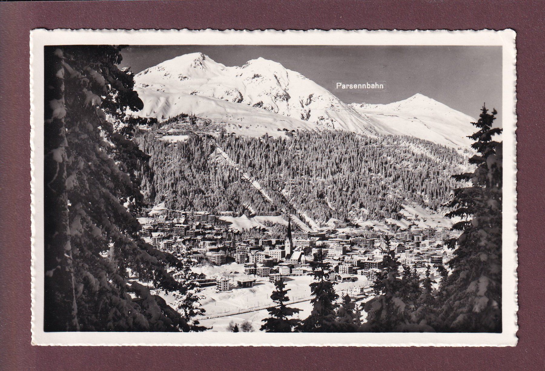Ansichtskarten: DAVOS - Parsennbahn - 1952 – Gebraucht aus Pully von nicecards