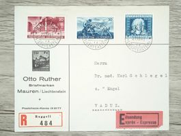 TR78 Enveloppe + Timbre Liechtenstein 1941