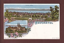 Souvenir de NEUCHÂTEL - Litho Schlumpf
