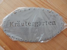 Schild Metallschild Kräutergarten zum Aufhängen NEU Garten