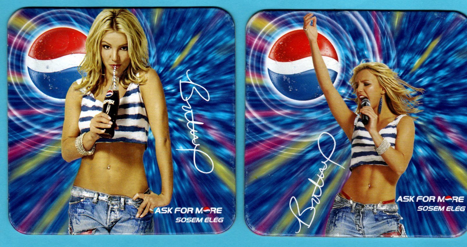 Untersetzer: Britney Spears Untersetzer Pepsi Ungarn 2002 – Gebraucht aus Zürich von Sion2006