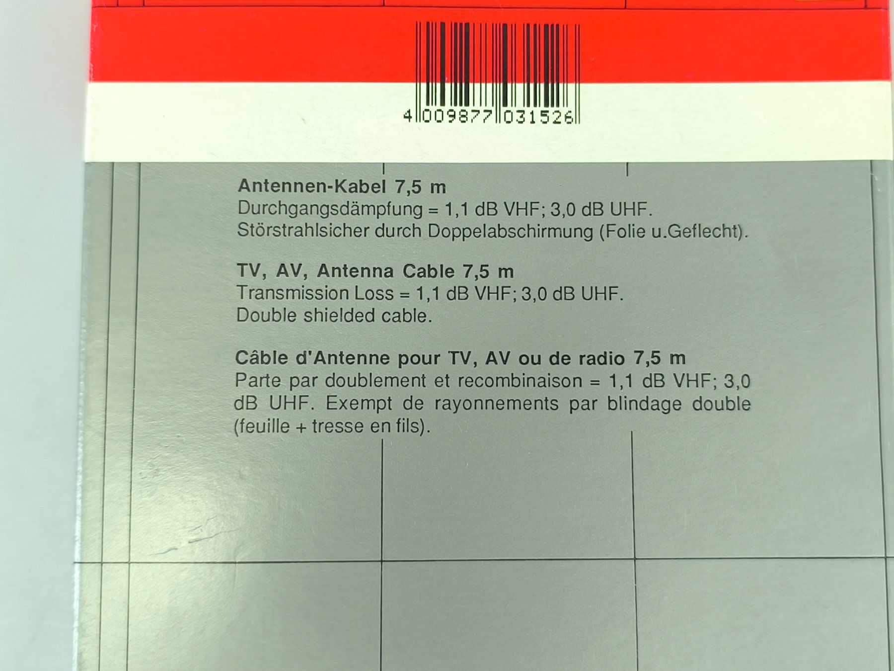 Câbles: Freitag Antennen-Kabel (RD, TV, AV) 7.5m – D'occasion à Rüti ZH par Restwert_Rueti_ZH 2