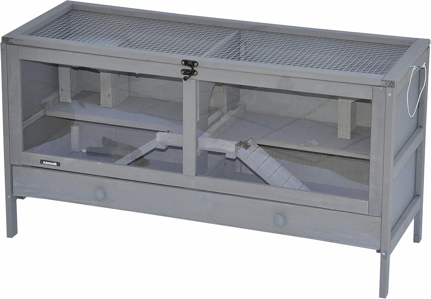 Gabbie, trasporto & Sicurezza: nanook Hamsterkäfig 92x38x48cm grau – Nuovo e nell'imballaggio originale da Bottighofen venduto da zaap 2