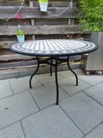 Gartentisch Mosaikmuster- Metallgestell Durchmesser ca 120cm