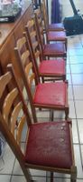 6 chaises en bois