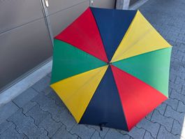 bunter Regen Sonnen Schirm 130 cm x 105 cm Badischirm
