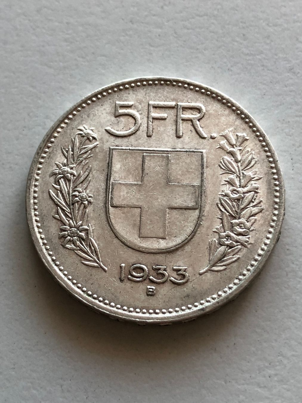 Tutti le monete: 5 Fr. 1933 – Usato da Schötz venduto da Odpa