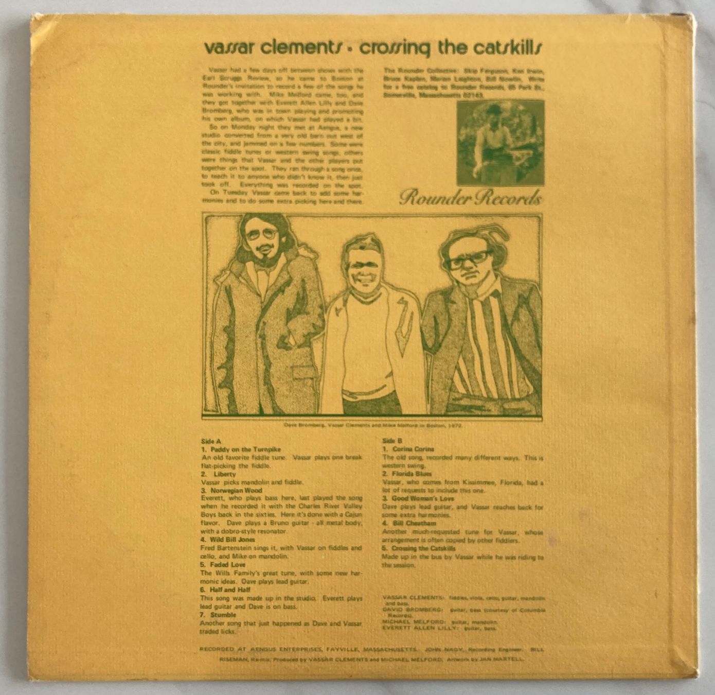 Dischi in vinile: VASSAR CLEMENTS - CROSSING THE CATSKILLS – Usato da Poliez-Pittet venduto da Newtown-Records 1