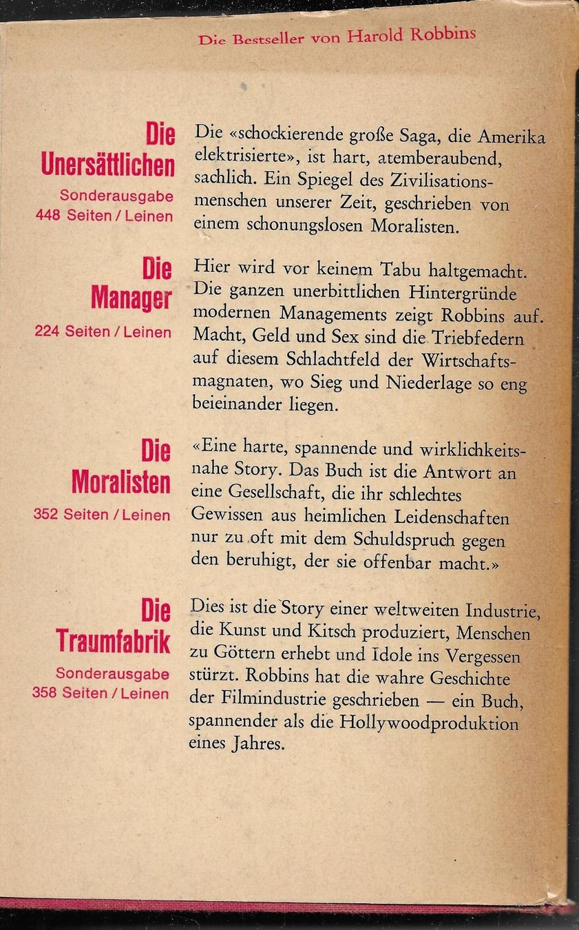Libri: Harold Robbins - Die Playboys – Usato da Nunningen venduto da mercury-for-books 1