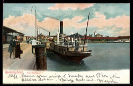 AK Romanshorn, Dampfer im Hafen