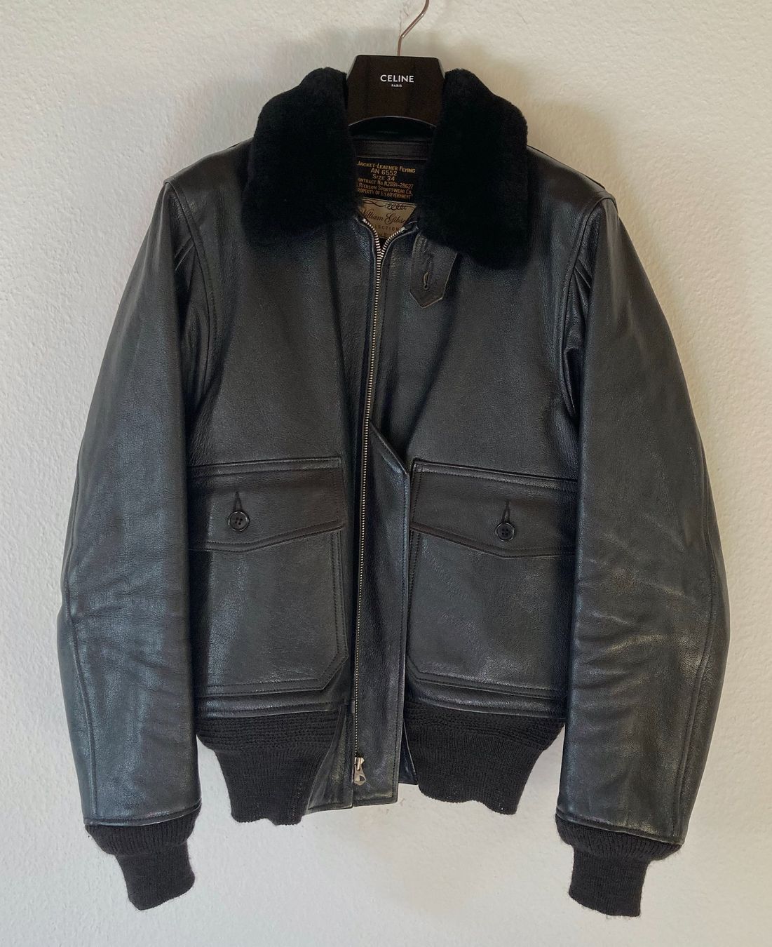 Giacche: Buzz Ricksons William Gibson G-1 Goat Black Flight Leather – Usato da Zürich venduto da ser_lg25 1