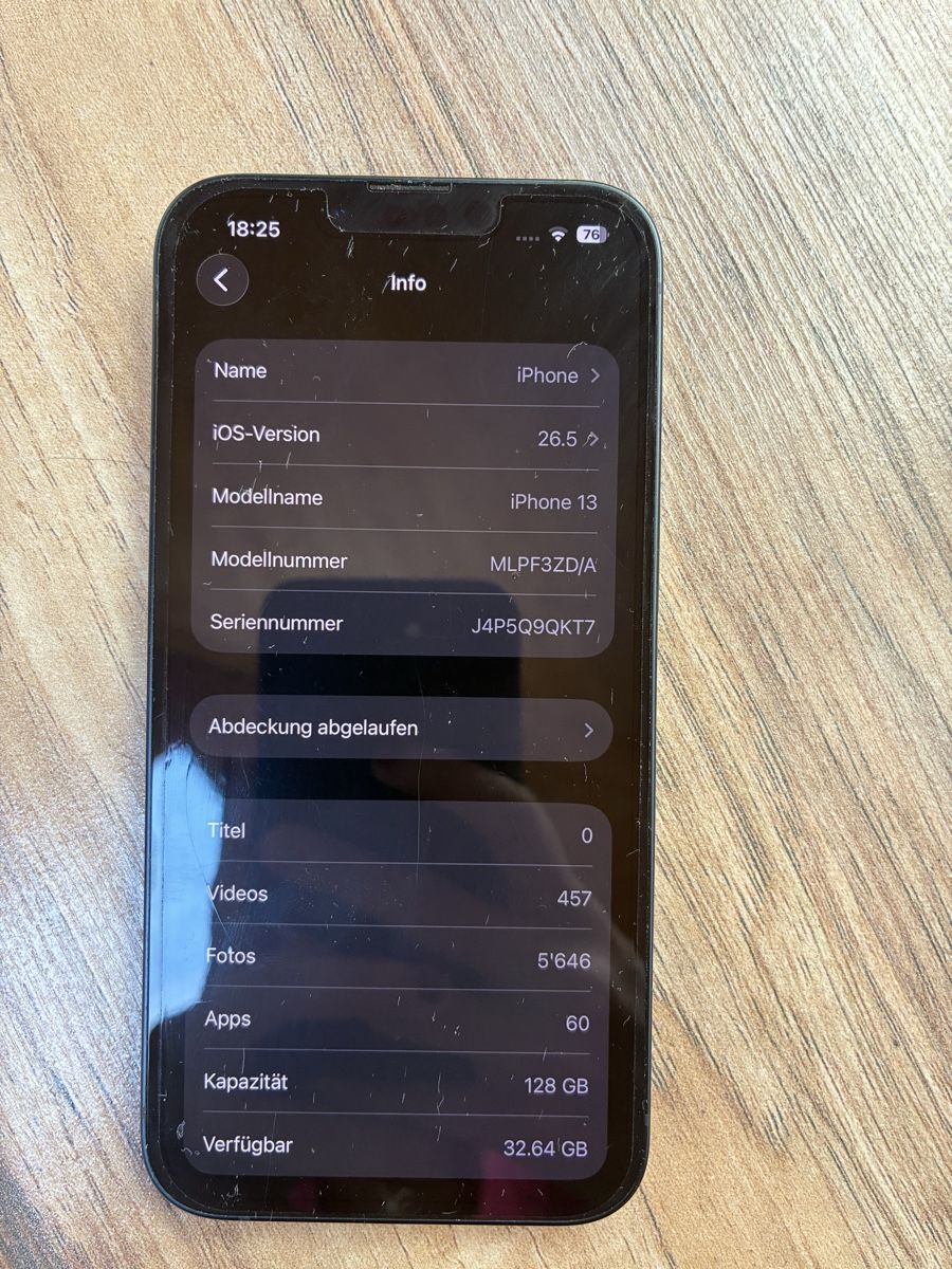 Apple Telefoni cellulari / Smartphones: iPhone 13 128GB Midnight – Usato da Aeschi b. Spiez venduto da kru_hh2w 2