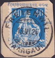 Erstklassiger Vollstempel: FREIENWIL AG: 13.JUNI.1924 Nr.161
