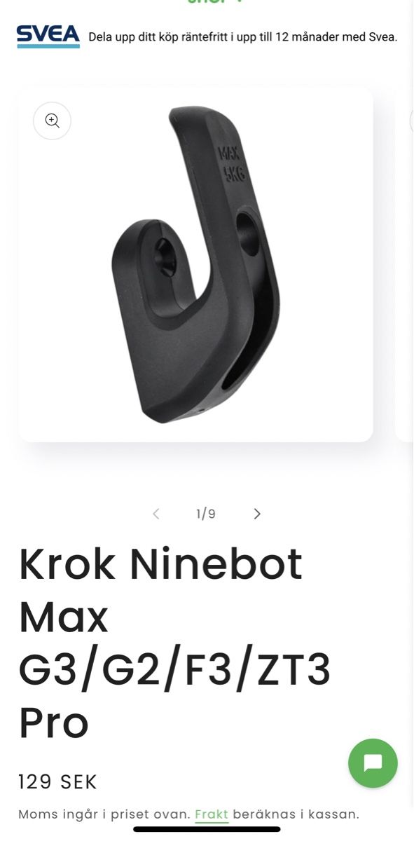 Kickboard: Hook black ! new (nineboot scooter) – Nuovo e nell'imballaggio originale da Baltschieder venduto da Miumiu21 1
