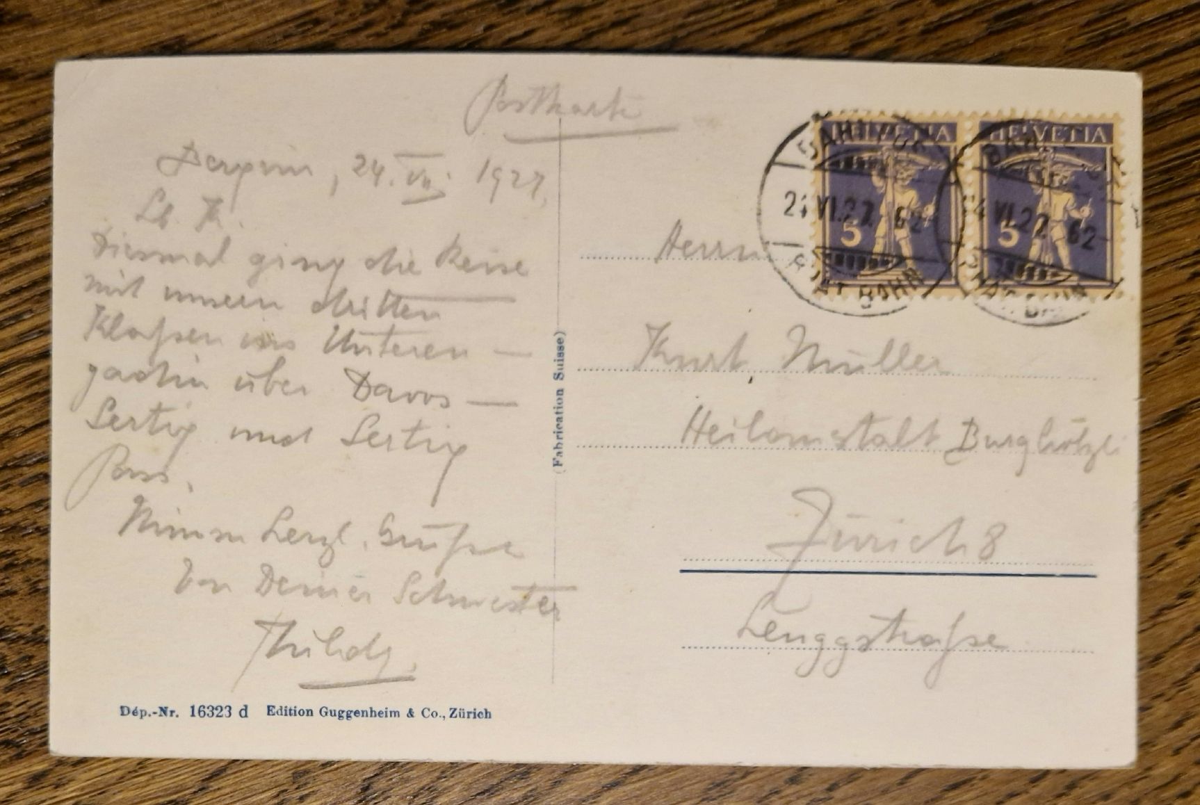 Cartes postales: Schuls 1922 – D'occasion à Ebikon par Donar50 1