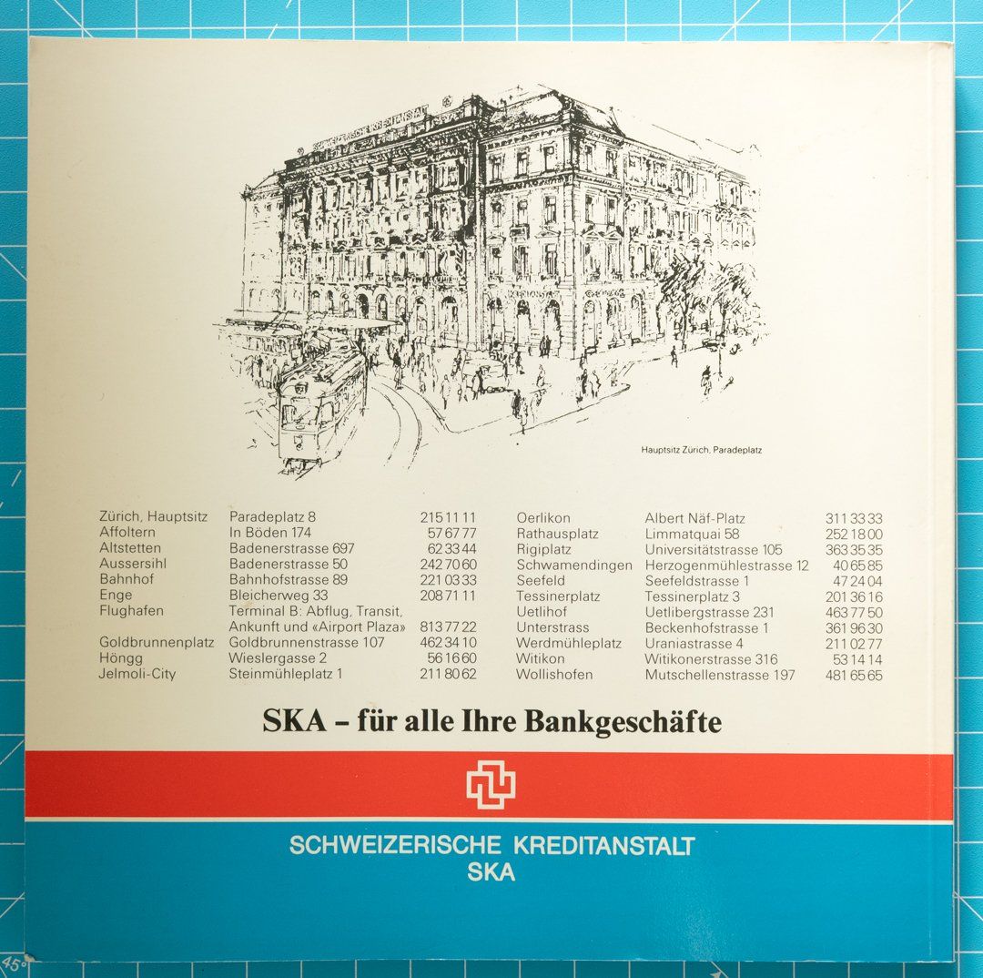Bücher: Schweizerische Kreditanstalt Zurich Werbebuch – Gebraucht aus Zürich von AuctionAlan 1