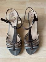 Keilsandalen, Damen, braun, silber, rosé, Grösse 40