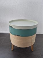 Beistelltisch rund mit Stauraum mehrfarbig Holz