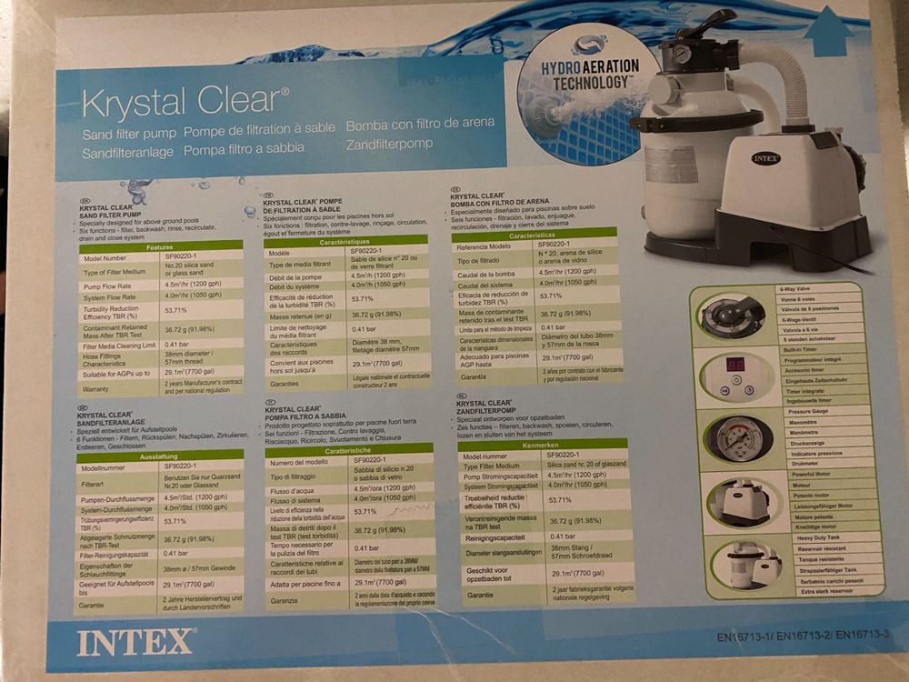 Intex Krystal Clear Sand Filter Pumpe SF90220-1 | Kaufen auf Ricardo