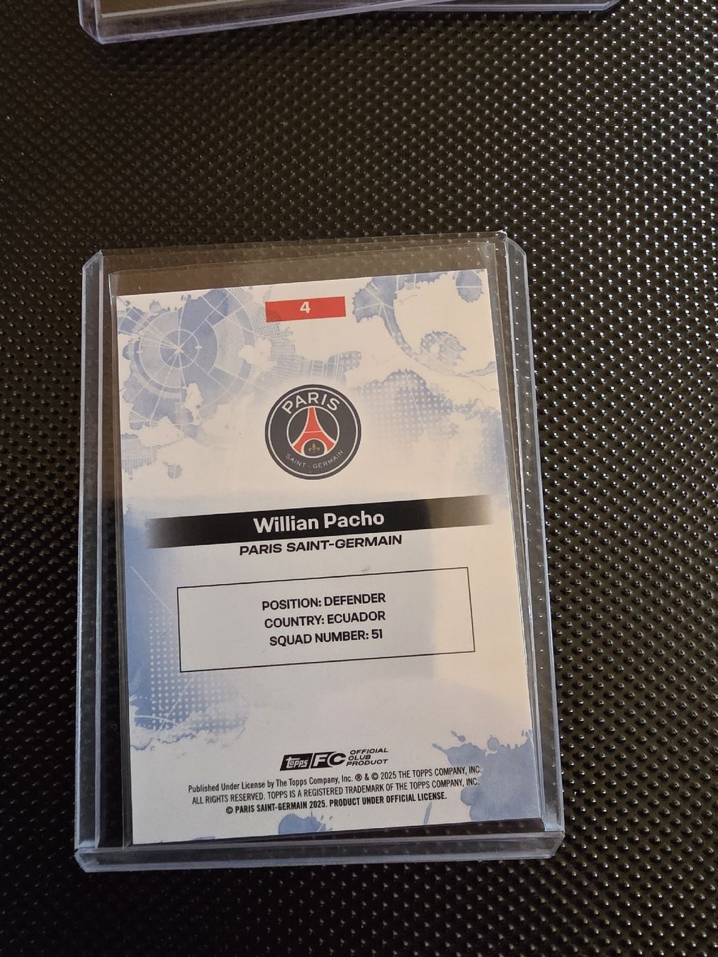 Topps Carte collezionabili: topps PSG Pacho /75 – Usato da Schiers venduto da Olympia1987 1
