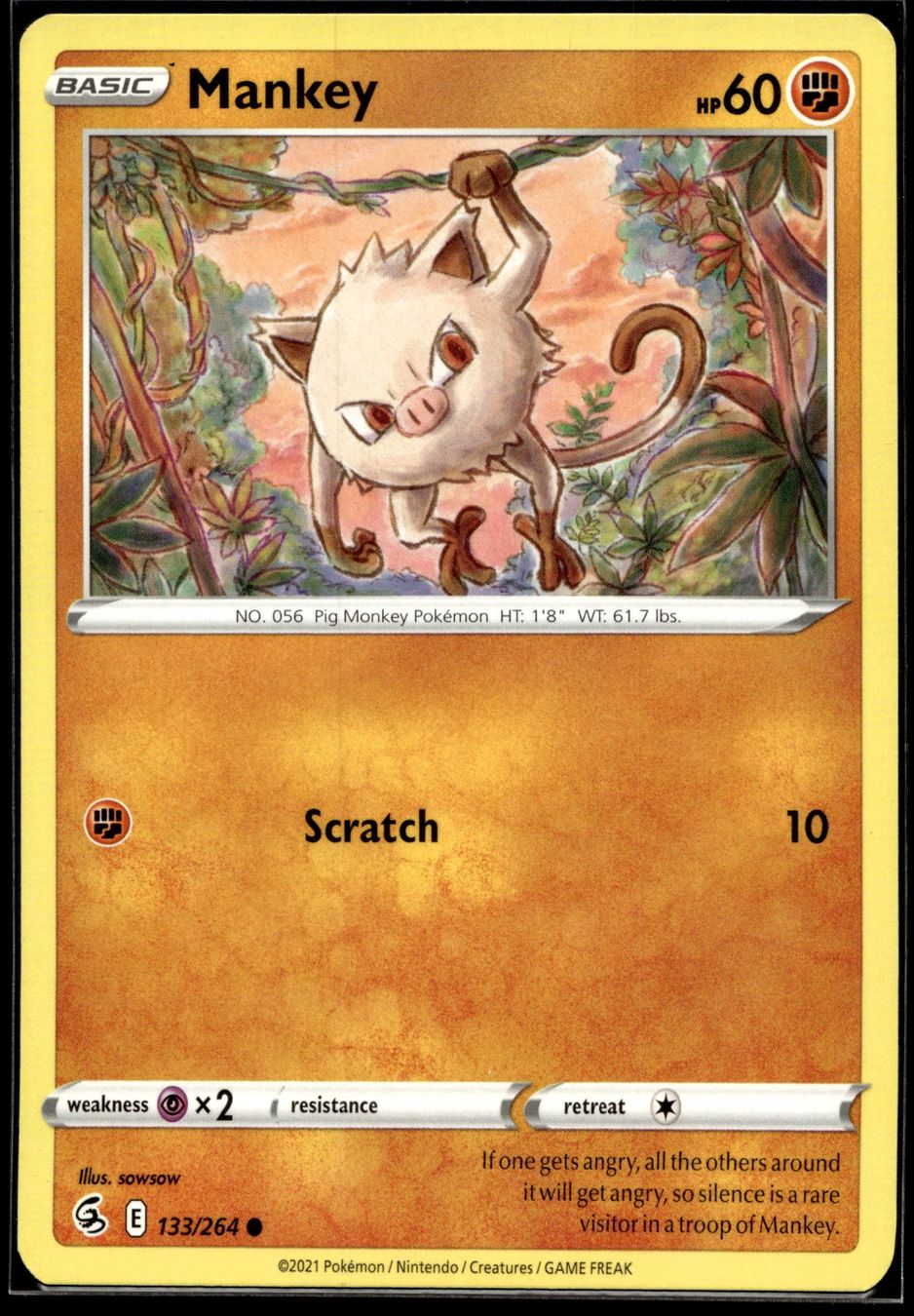Pokémon Carte collezionabili: Mankey (FST EN 133/264) – Usato da Affoltern am Albis venduto da Chiesa_5