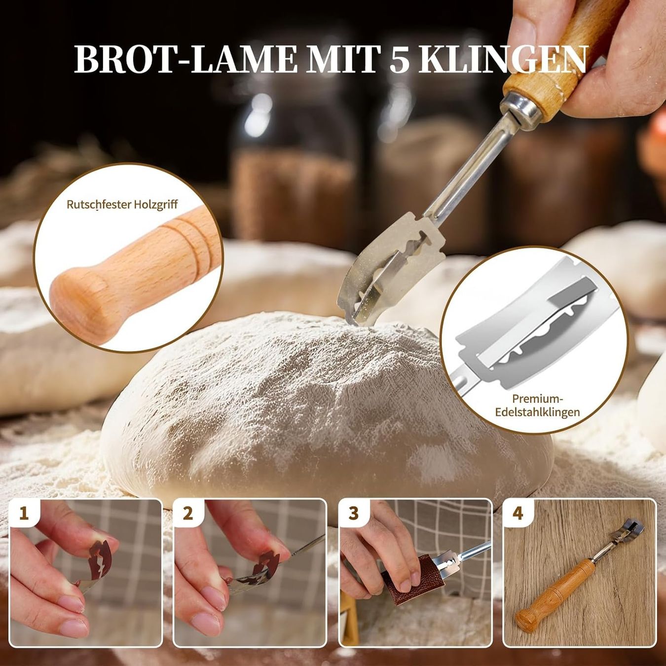 Appareils de cuisine: Sauerteig Starter Set mit Gärglas 700ml und Gärkörbchen – Neuf avec emballage d'origine à St. Gallen par sch_zsz7 7