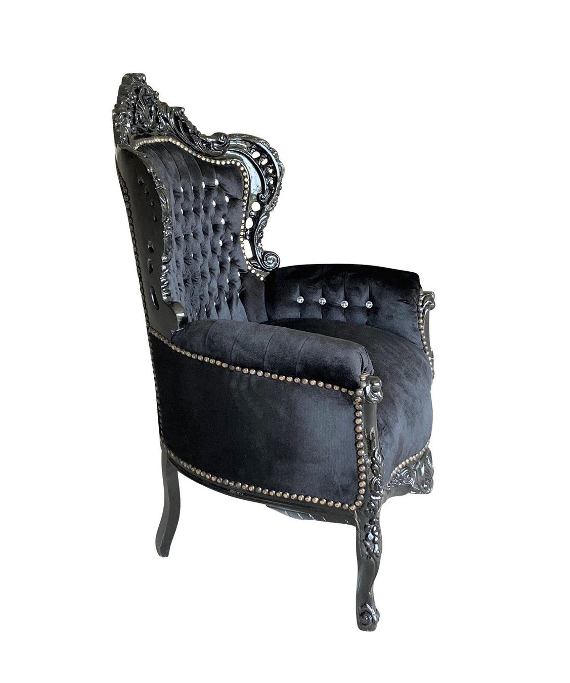 Poltrone: Barock Sessel schwarz - Liquidation – Nuovo (secondo la descrizione) da Wallisellen venduto da kingschair 2