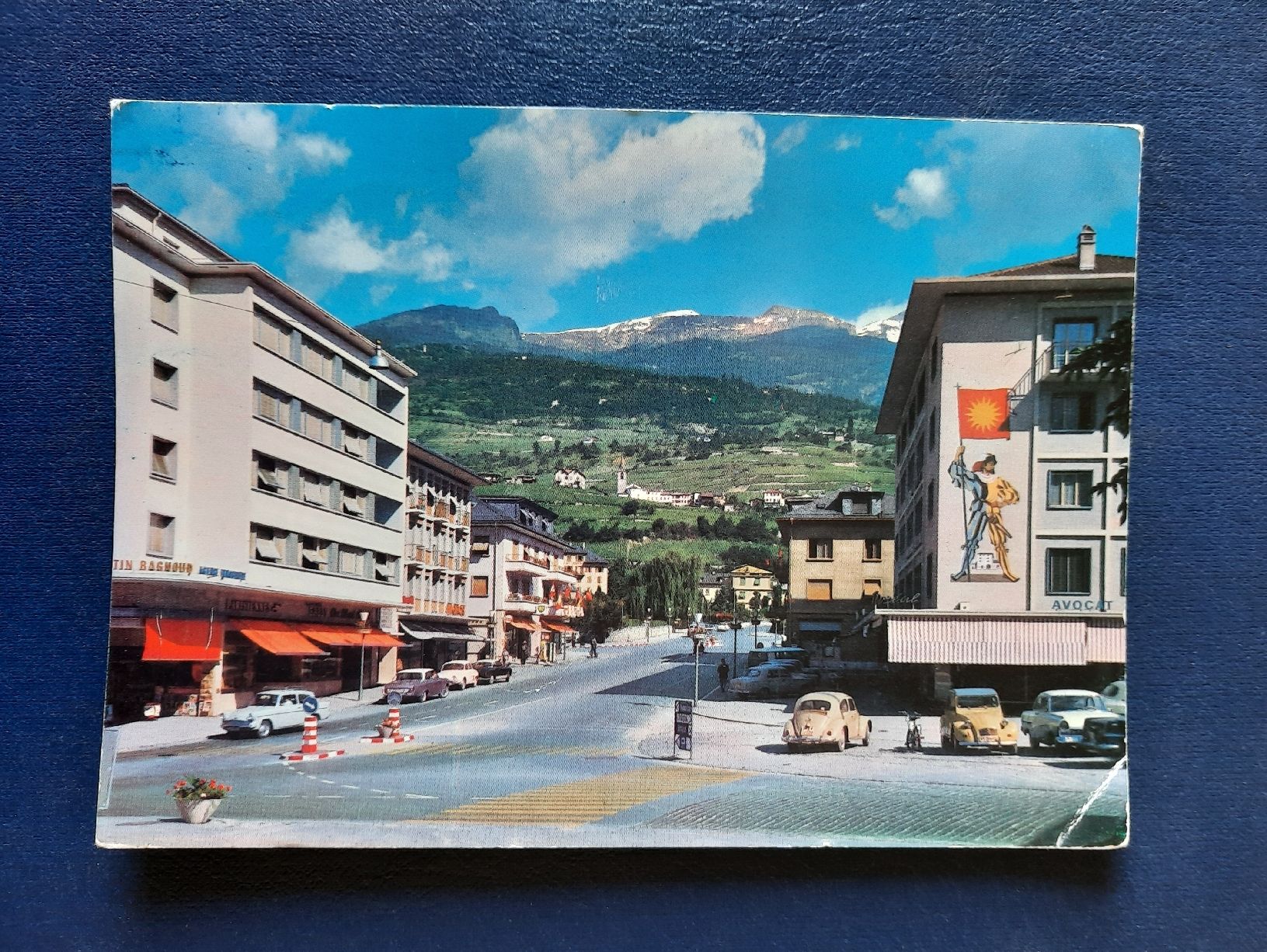Cartoline postali: Ansichtskarte Sierre, gest 1965 – Usato da Marly venduto da neu-adlerauge65