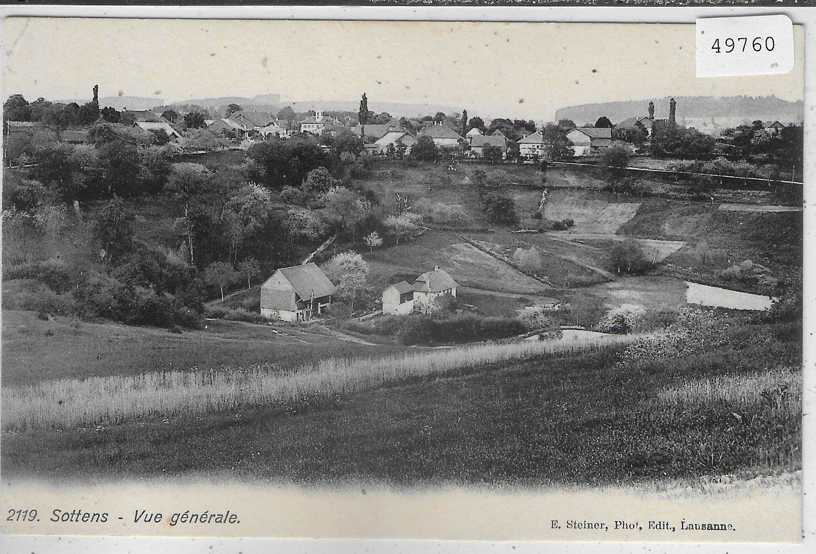Cartoline postali: Sottens - Vue generale – Usato da Ettingen venduto da Kartenplanet