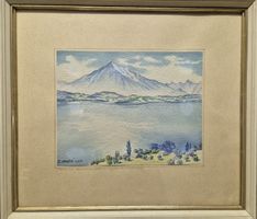 Anselmi Jakob Theodor, Aquarell, Thunersee mit Niesen