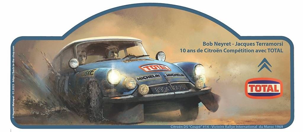 Ecriteaux: Plaque Rallye Citroën DS  avec TOTAL- limitée 100 ex – D'occasion à Perly par playmobil02