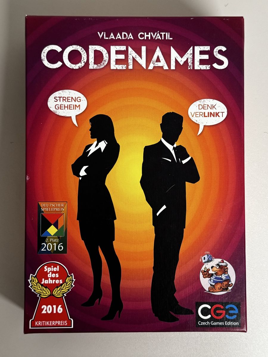 Giochi: Codenames Brettspiel VLADA CHVÁTIL NEU & Originalverpackt  – Nuovo e nell'imballaggio originale da Zürich venduto da Nobs1 4