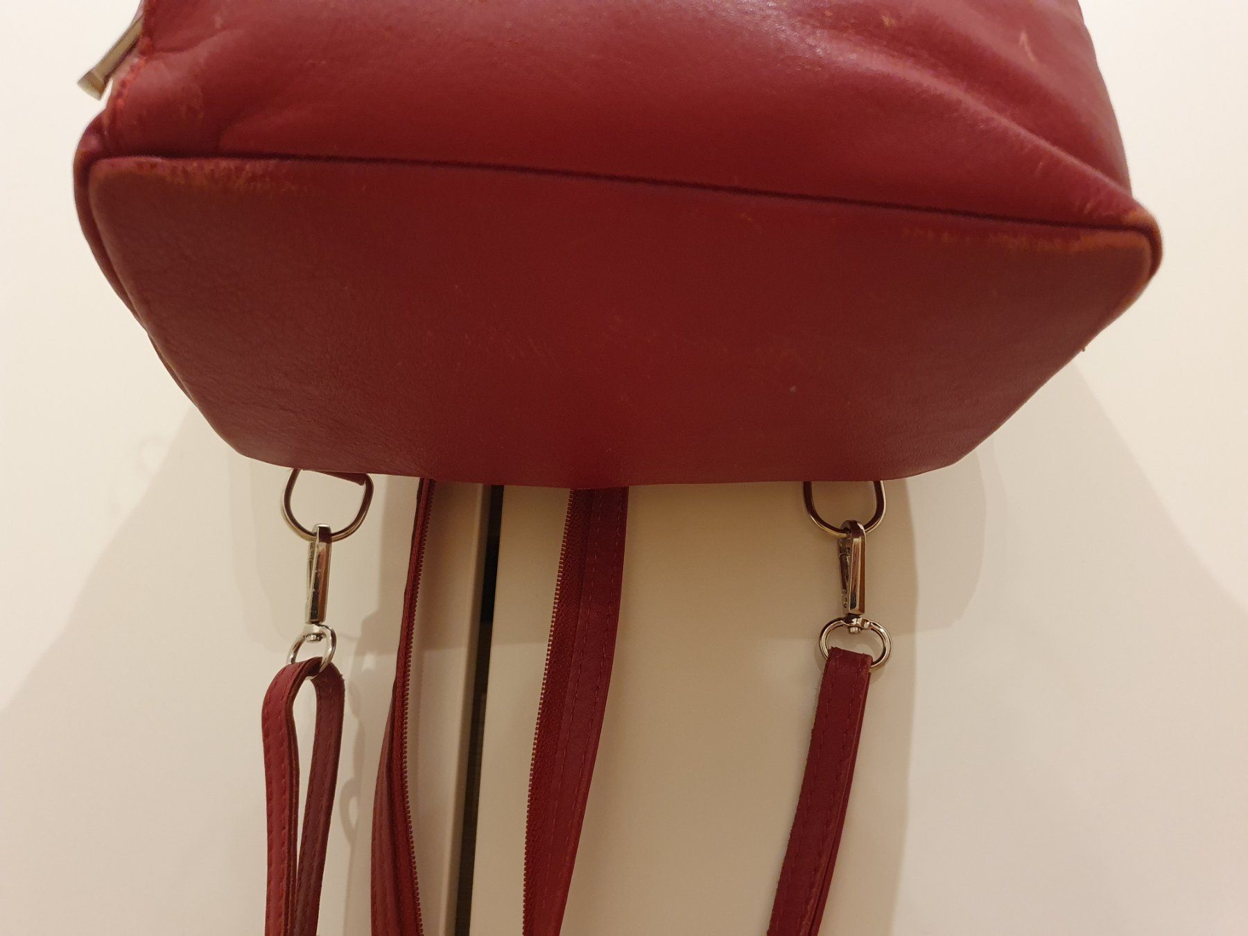 Zaini: Leder Rucksack rot – Usato da Heinrichswil venduto da sabi2809 2