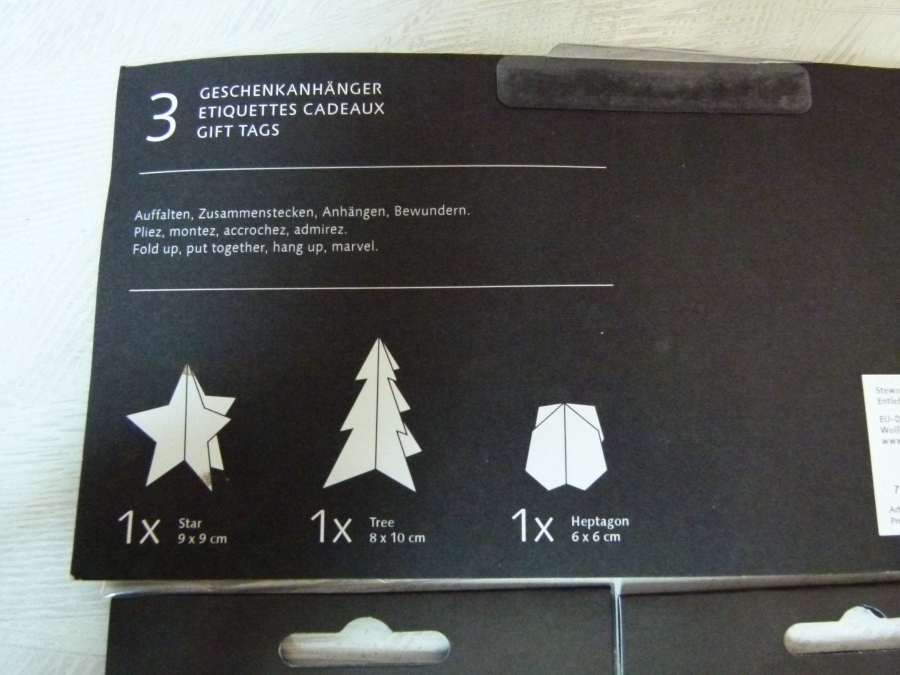 Papiere: Stewo Geschenkanhänger 3.Paket 27Teile – Neu und originalverpackt aus Uerkheim von Kaufoption 6